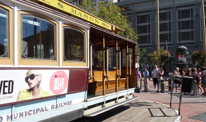 Cable cars from Union Square