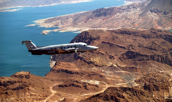 Fly over Lake Mead and the Grand Canyon in a private airplane