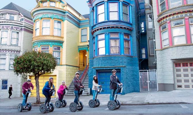 Segway past Painted Ladies