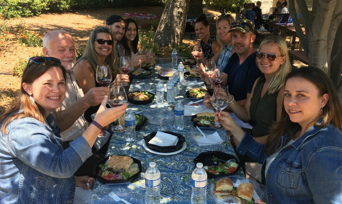Enjoy a delicious picnic lunch at a winery on your wine country tour
