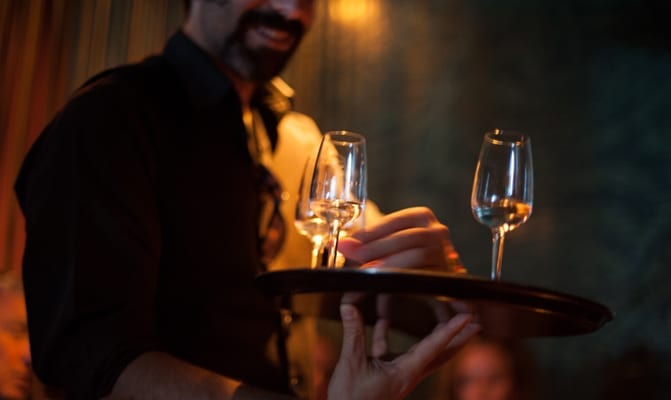 Danny serving Pisco at Cantina 